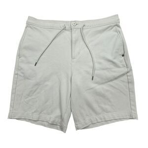 Vuori Bermuda Shorts Men's XL Ivory Fleece Casual Flat Front Drawstring Preppy